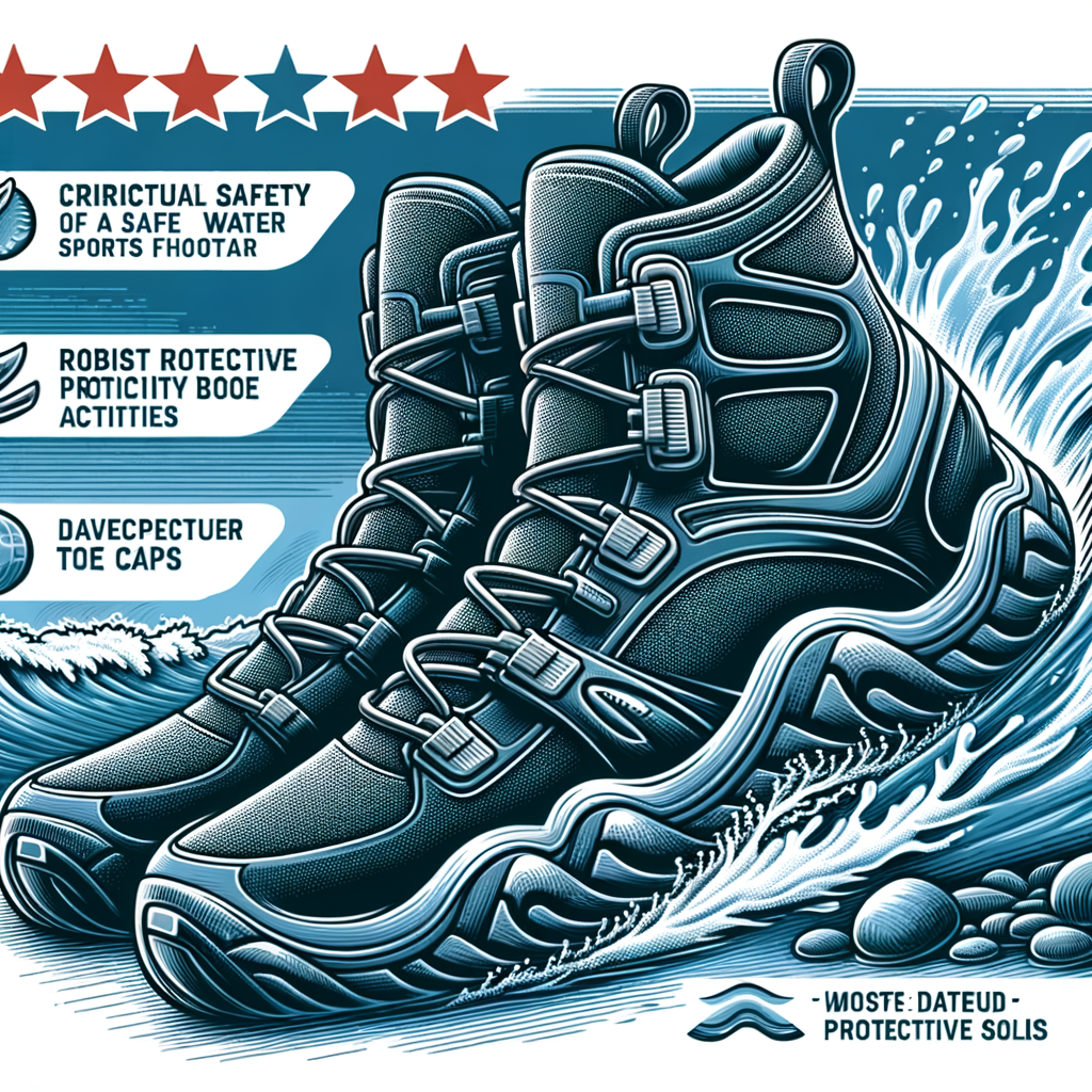 High-speed water sports shoes with essential safety features like durable soles and protective toe caps, rated as the best water sports shoes in a positive review, highlighting safety in water sports and high-speed aquatic footwear safety.