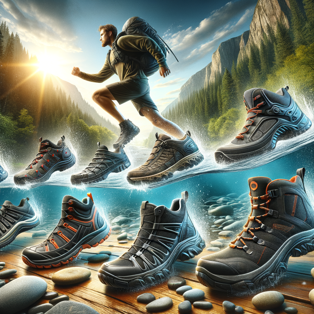 Showcase of top river rafting shoes highlighting stylish designs, secure features, and durable, water-resistant materials for the best rafting footwear in your rafting gear collection.