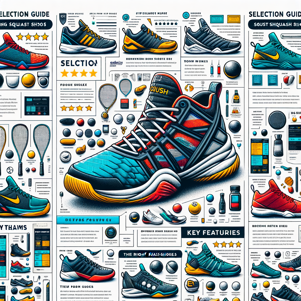 Guide to choosing top-rated squash shoe brands, emphasizing the importance of squash footwear in squash gear and equipment selection.