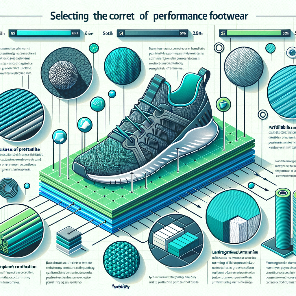 Infographic illustrating the importance of choosing the right performance footwear material for optimal comfort and durability, highlighting high-performance shoe materials and their benefits.